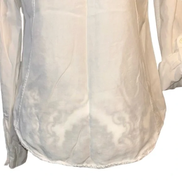 Thread + Supply Women's XS White Tailored Button-Up Long Sleeve Top - Picture 11 of 16